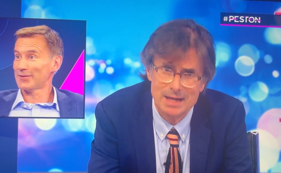 Robert Peston calls Jeremy Hunt 'Jeremy c**t'