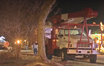 Man dies after falling into wood chipper outside Christmas lights display