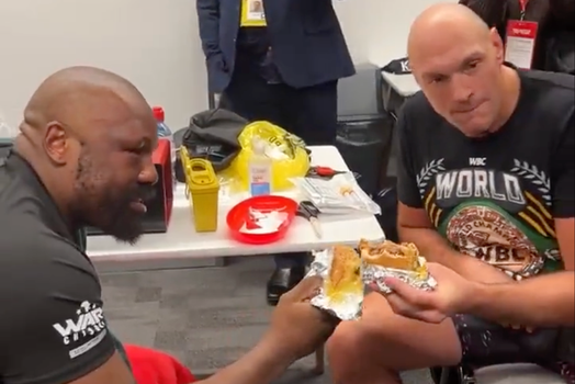 Tyson Fury and Derek Chisora eat Five Guys together