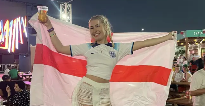 OnlyFans star Astrid Wett told her outfit at World Cup game could 'risk her getting executed'