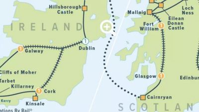 US train company shares hilariously awful map of Ireland