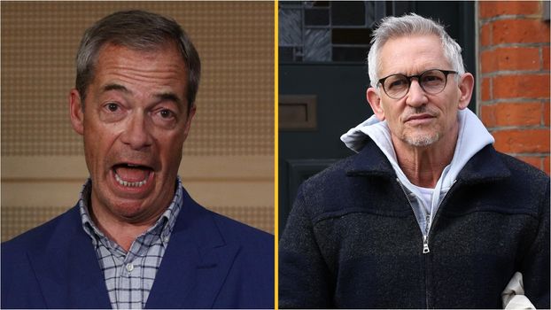 Nigel farage accuses Gary Lineker of spreading hate