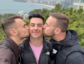 ‘I started a throuple with my boyfriend and a cop’