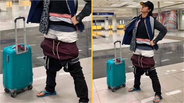 Airline passenger wears all her clothes to avoid baggage fee