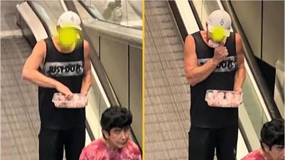 Bloke caught eating raw chicken drumsticks straight from the packet