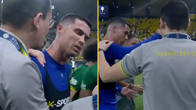 Furious Cristiano Ronaldo caught in altercation with opposition staff following draw