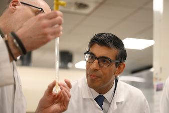 Rishi Sunak wears his glasses in a really weird way