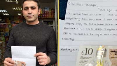 Shoplifter leaves £10 note and a ‘sorry’ letter for newsagent