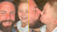 Dad hits back after vile trolls slam him for kissing his 5-year-old son on lips