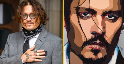 Johnny Depp unveils self portrait he painted during Amber Heard battle