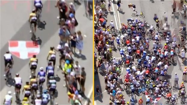 tour de france crash caused by spectator
