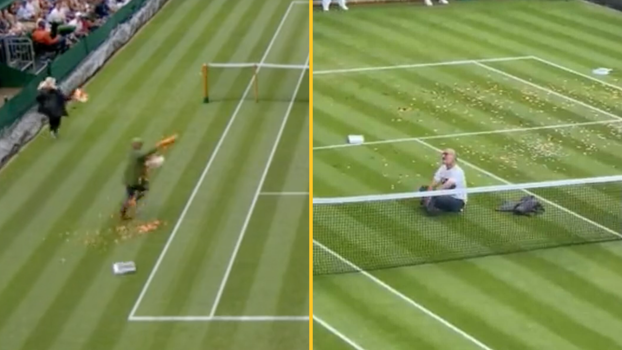 Just Stop oil interrupt Wimbledon