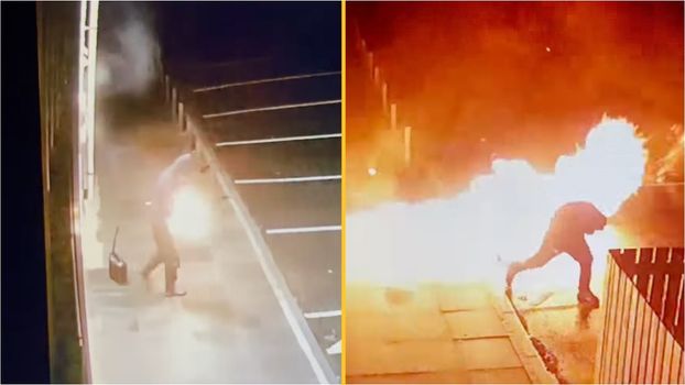 Yob tries to burn down soft play centre – but accidentally sets himself on fire
