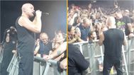 Metal singer pauses show after scaring girl in front row