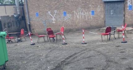 UK’s worst beer garden where customers drink in a car park