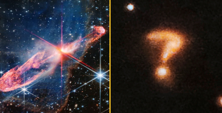 James Webb Telescope captures bizarre galaxy that looks like a question mark