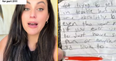 Woman disgusted after being given terrifying note by ‘creepy’ electrician