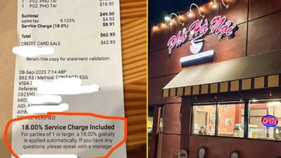 Outrage over restaurant’s 18% service charge for party of 1