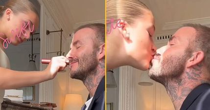 David Beckham kisses daughter Harper on the lips again
