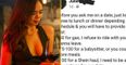 Woman shares ridiculous list of demands if a man wants to take her on a date