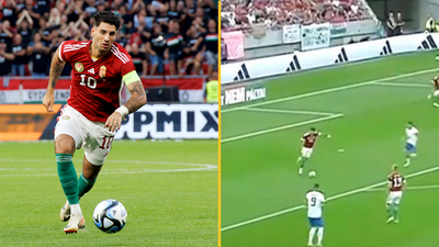 Liverpool’s Dominik Szoboszlai produces ridiculous pass from his own box for Hungary