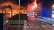 Luton airport closed and flights suspended after huge fire
