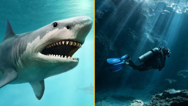 Divers find Megalodon teeth in flooded cave in Mexico
