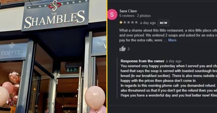 Café hits back after customer’s one star review over £9 cost for extra toast