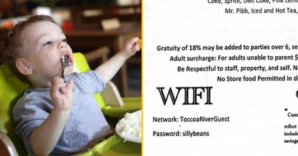 Restaurant charges extra to adults who are ‘unable to parent’