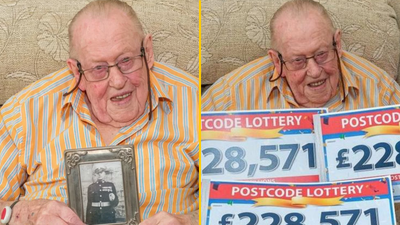 WW2 veteran becomes oldest ever Postcode Lottery winner