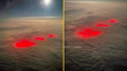 Pilot snaps photo of mysterious red glowing clouds over Atlantic Ocean