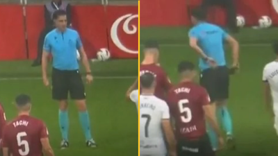 Referee’s novel use for foam spray in VAR that fans hope ‘catches on’