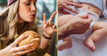 Woman horrified after mum changes baby’s nappy where she’s eating her lunch