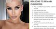 Model receives huge backlash after listing 117 reasons not to have kids