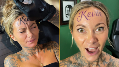 Tattoo artist speaks out after woman gets boyfriend’s name ‘tattooed’ on her forehead