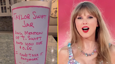 Taylor Swift money jar goes viral as husband makes wife pay for talking about singer