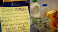 Woman replaces milk with her own breast milk at work to prank thieving colleagues