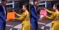 Video of rich woman revealing gender of baby by opening £25,000 bag goes viral