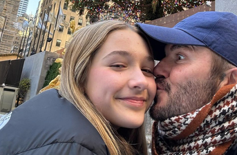 David Beckham kisses daughter again after internet backlash