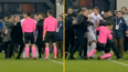 Shocking moment Turkish football club president punches referee on the pitch