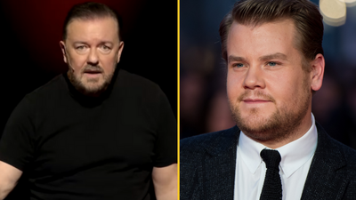 Ricky Gervais leaves viewers in shock after ‘brutal’ James Cordon joke
