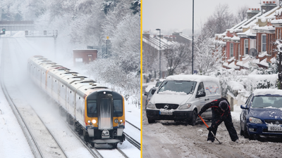 Forecasters issue warning over ‘snow bomb’ set to hit UK in new year