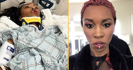 Actress Carrie Bernans rushed to hospital and ‘unable to walk’ after being hit by car