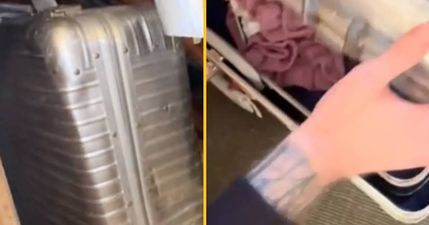 Woman urged to sell her house after opening suitcase she found hidden behind her wall