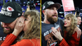 Taylor Swift storms pitch to celebrate as Travis Kelce’s Chiefs reach Super Bowl