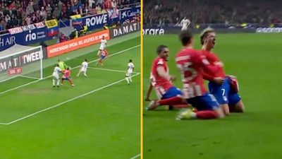 Antoine Griezmann scores one of his best goals for Atletico in Madrid derby victory