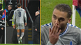 Dominic Calvert-Lewin blows a kiss to Crystal Palace fans after being sent off in FA Cup clash