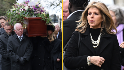 Kate Garraway arrives at husband’s funeral as daughter carries dad’s coffin