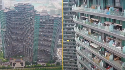 Inside ‘eerie’ block of flats where around 20,000 crammed into one building