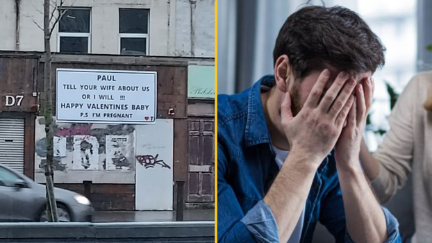 Huge Valentine's Day poster pops up in Dublin and everyone's thinking the same thing